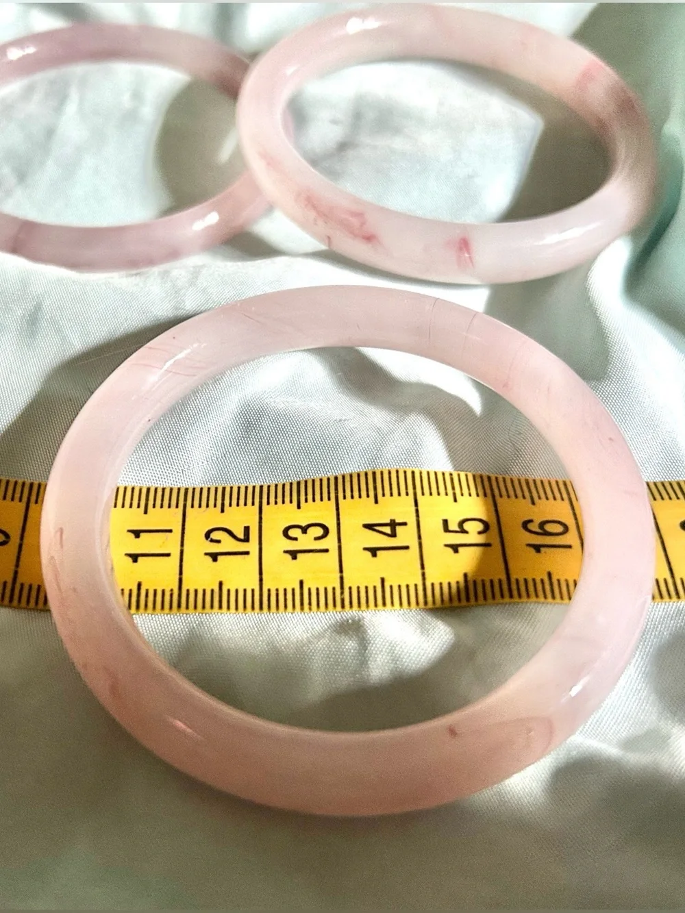 Pink Glass Stone Bangle Bracelet Set - Women Jewelry